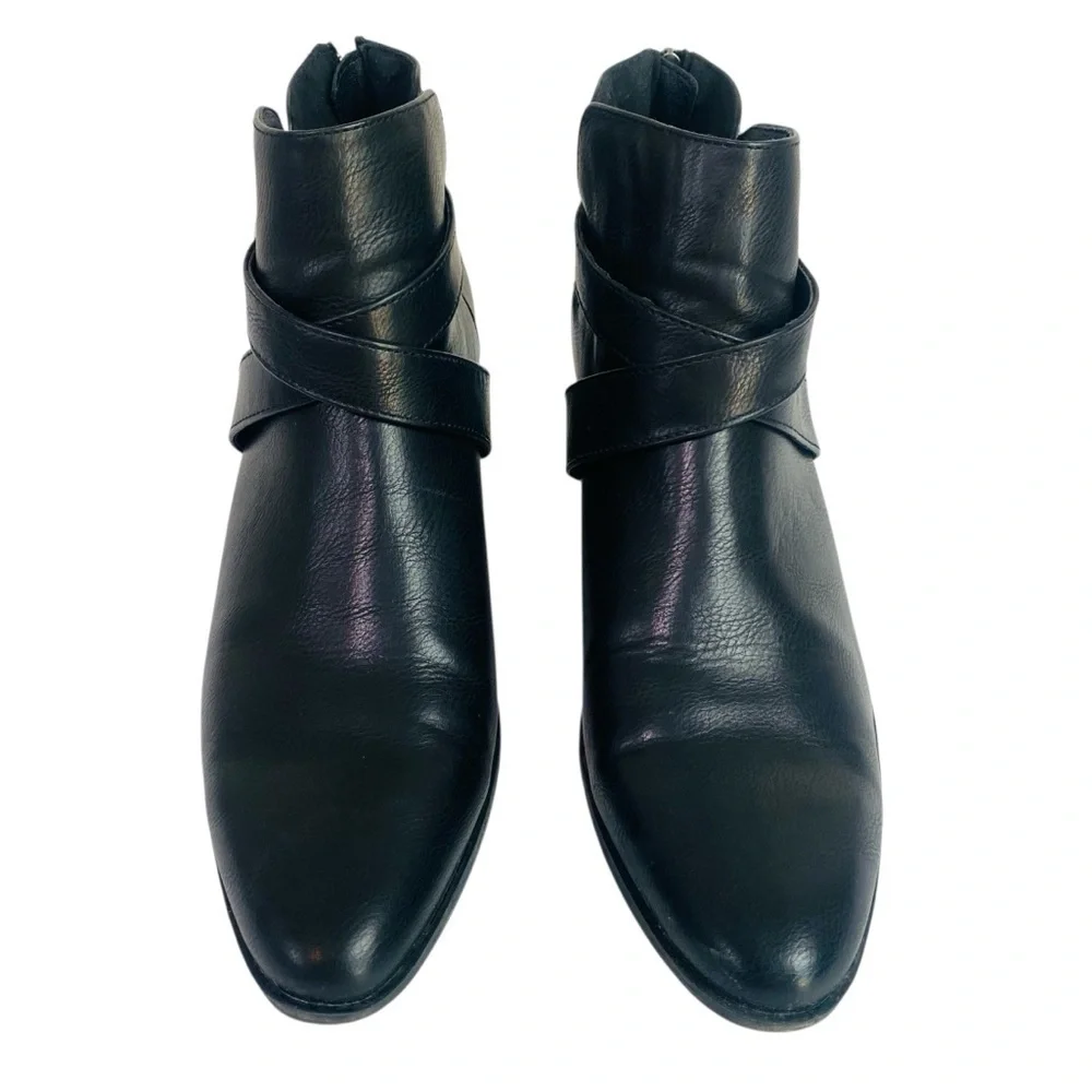 Frye And Co Pembrooke Black Stack Heel Ankle Boots Size 11